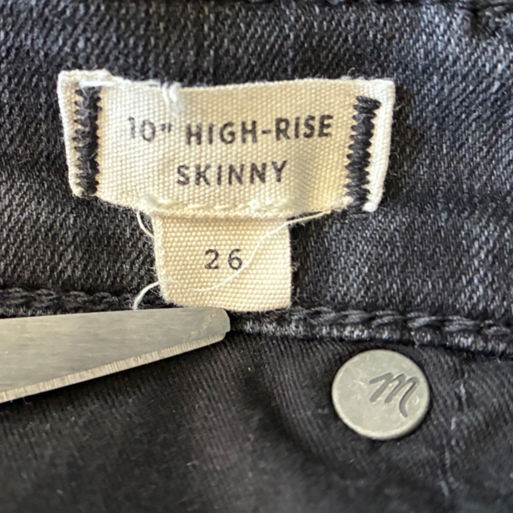 Madewell Black High-Rise Skinny Jeans Size 26 - Picture 5 of 8